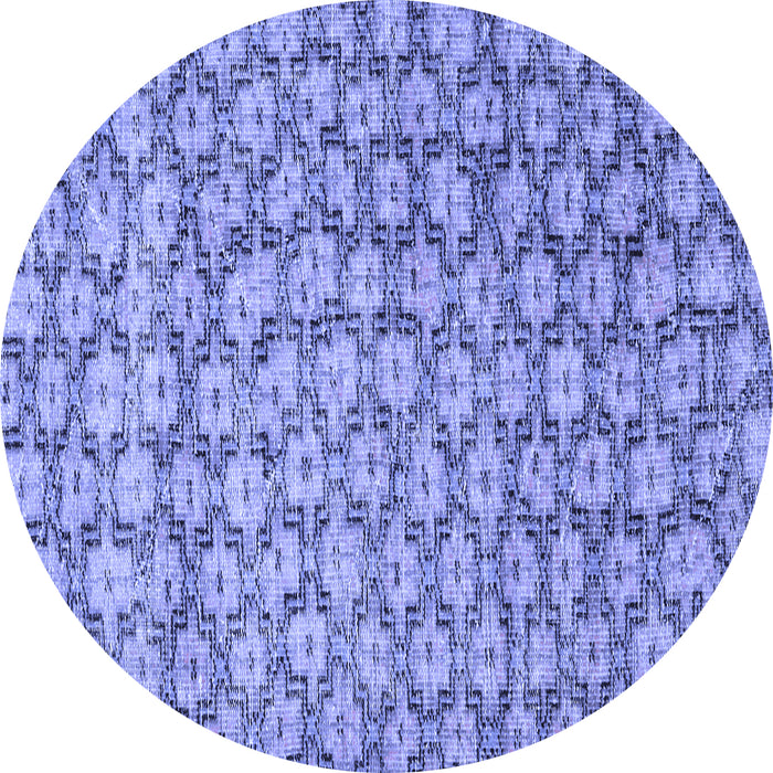 Round Machine Washable Persian Blue Traditional Rug, wshtr4119blu