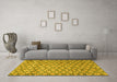 Machine Washable Persian Yellow Traditional Rug in a Living Room, wshtr4119yw