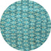 Round Persian Light Blue Traditional Rug, tr4119lblu