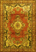 Medallion Yellow Traditional Rug, tr411yw