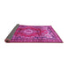 Sideview of Medallion Pink Traditional Rug, tr411pnk