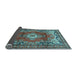 Sideview of Medallion Light Blue Traditional Rug, tr411lblu