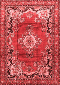 Medallion Red Traditional Rug, tr411red