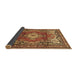 Sideview of Medallion Brown Traditional Rug, tr411brn