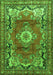 Medallion Green Traditional Rug, tr411grn