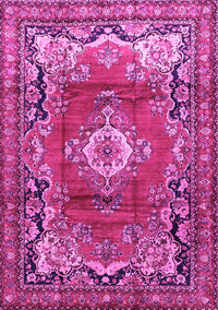 Medallion Pink Traditional Rug, tr411pnk