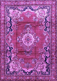 Medallion Purple Traditional Rug, tr411pur