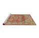 Sideview of Machine Washable Traditional Brown Gold Rug, wshtr412