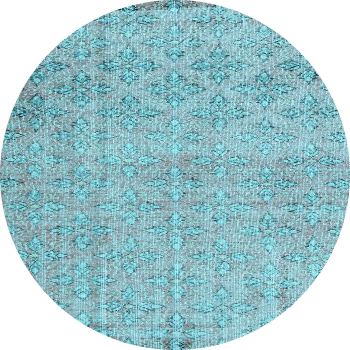 Round Persian Light Blue Traditional Rug, tr4120lblu