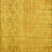 Square Persian Yellow Traditional Rug, tr4120yw