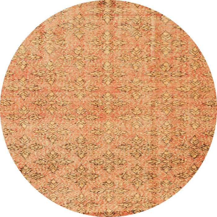 Square Persian Orange Traditional Rug, tr4120org