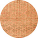 Square Persian Orange Traditional Rug, tr4120org