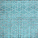 Square Persian Light Blue Traditional Rug, tr4120lblu