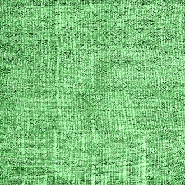 Square Persian Emerald Green Traditional Rug, tr4120emgrn