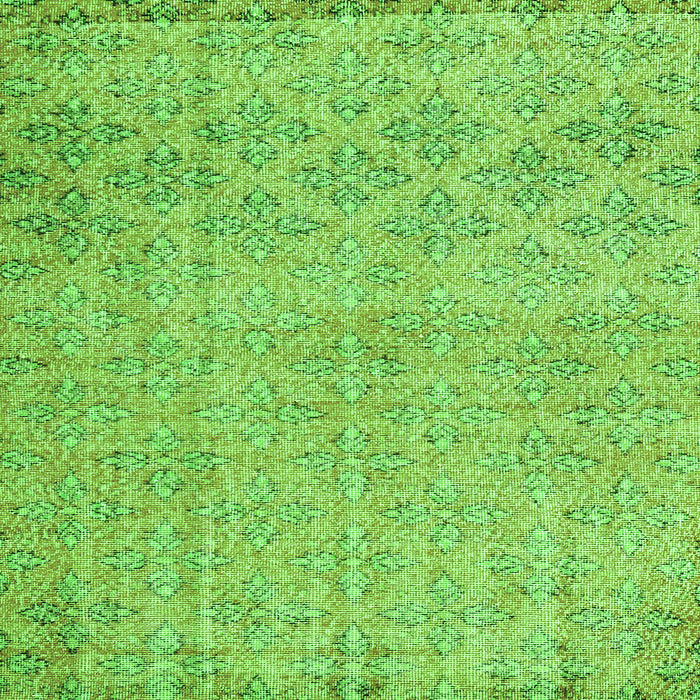 Round Machine Washable Persian Green Traditional Area Rugs, wshtr4120grn