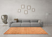 Machine Washable Persian Orange Traditional Area Rugs in a Living Room, wshtr4120org