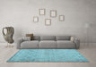 Machine Washable Persian Light Blue Traditional Rug in a Living Room, wshtr4120lblu