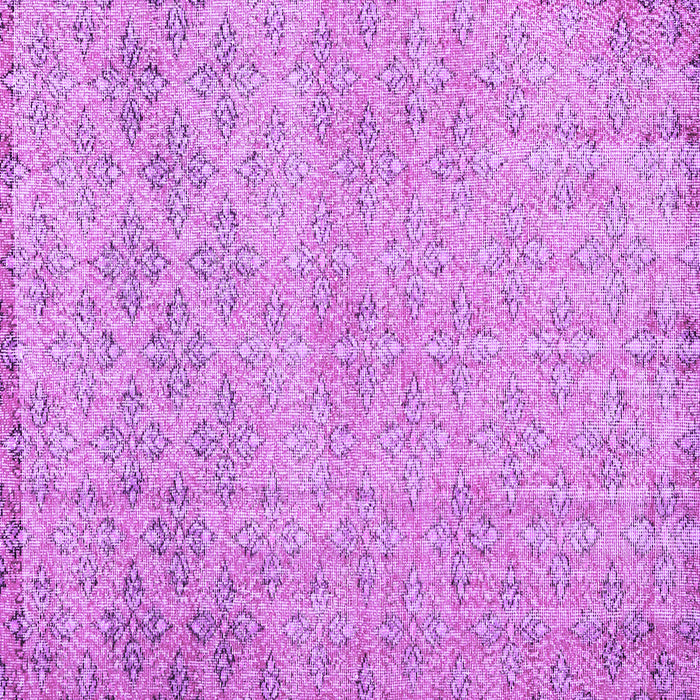 Square Machine Washable Persian Purple Traditional Area Rugs, wshtr4120pur