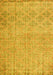 Machine Washable Persian Yellow Traditional Rug, wshtr4120yw