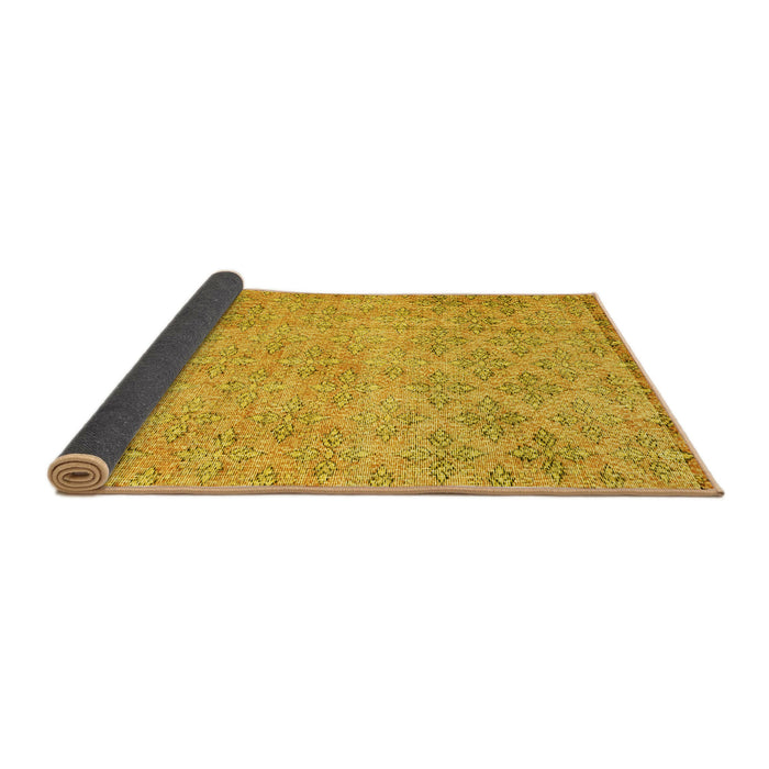 Sideview of Persian Yellow Traditional Rug, tr4120yw