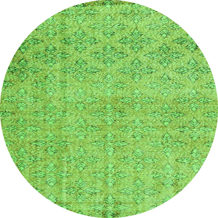 Square Persian Green Traditional Rug, tr4120grn