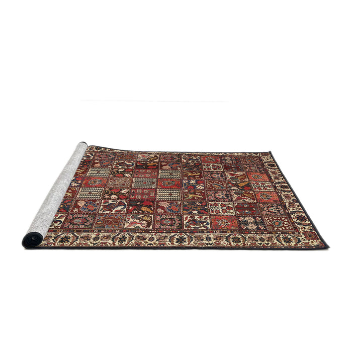Sideview of Machine Washable Traditional Camel Brown Rug, wshtr4121