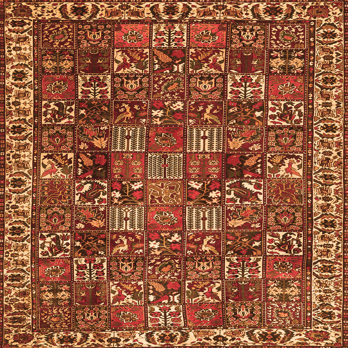 Serging Thickness of Persian Orange Traditional Rug, tr4121org