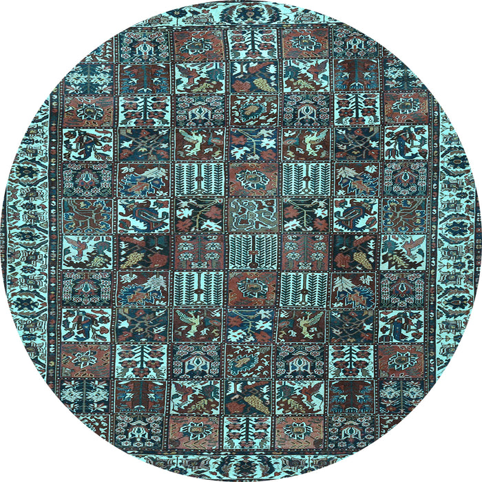 Round Persian Light Blue Traditional Rug, tr4121lblu