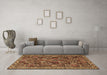 Machine Washable Persian Brown Traditional Rug in a Living Room,, wshtr4121brn