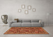 Machine Washable Persian Orange Traditional Area Rugs in a Living Room, wshtr4121org