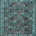 Square Persian Light Blue Traditional Rug, tr4121lblu