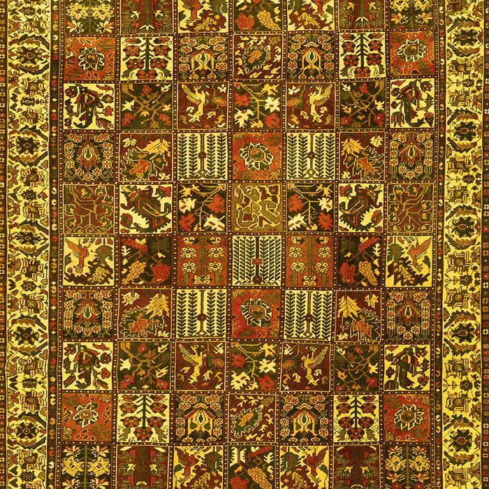 Machine Washable Persian Yellow Traditional Rug, wshtr4121yw