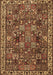 Machine Washable Persian Brown Traditional Rug, wshtr4121brn