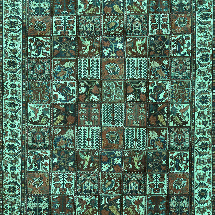 Machine Washable Persian Turquoise Traditional Area Rugs, wshtr4121turq