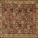 Square Machine Washable Persian Brown Traditional Rug, wshtr4121brn