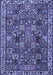 Machine Washable Persian Blue Traditional Rug, wshtr4121blu