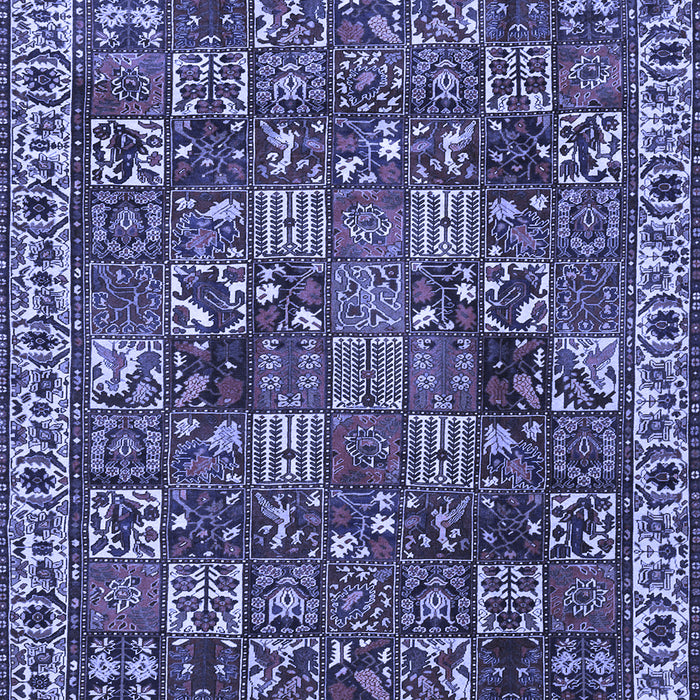 Machine Washable Persian Blue Traditional Rug, wshtr4121blu