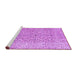 Sideview of Machine Washable Persian Purple Traditional Area Rugs, wshtr4122pur