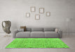 Machine Washable Persian Green Traditional Area Rugs in a Living Room,, wshtr4122grn