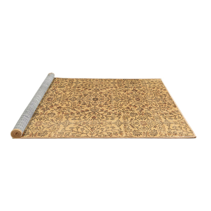 Sideview of Machine Washable Persian Brown Traditional Rug, wshtr4122brn