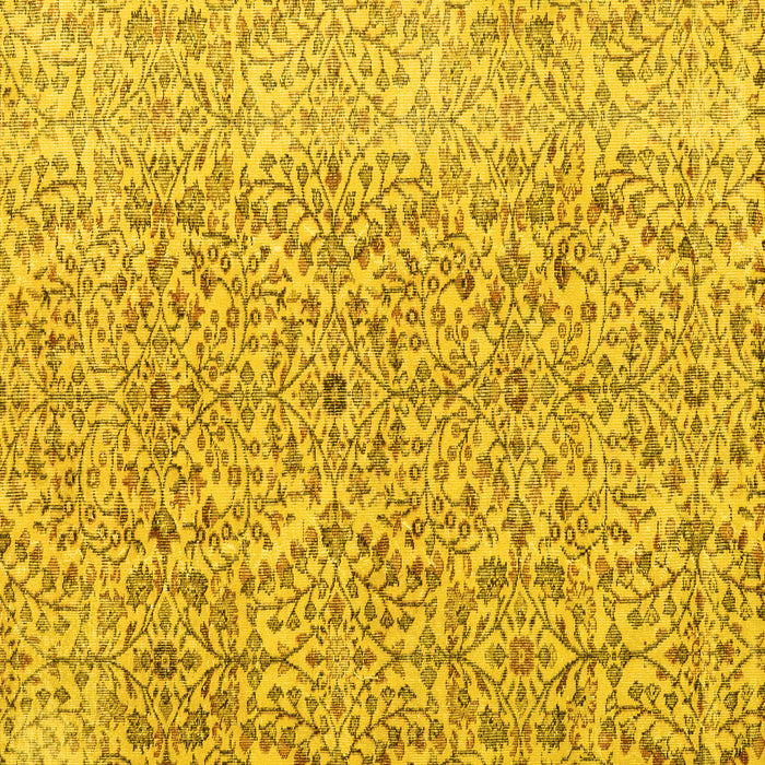 Square Persian Yellow Traditional Rug, tr4122yw