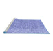 Sideview of Machine Washable Persian Blue Traditional Rug, wshtr4122blu