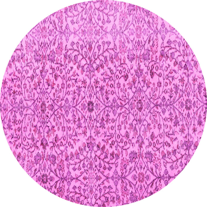 Round Persian Pink Traditional Rug, tr4122pnk