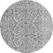Machine Washable Persian Gray Traditional Rug, wshtr4122gry