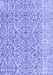Machine Washable Persian Blue Traditional Rug, wshtr4122blu