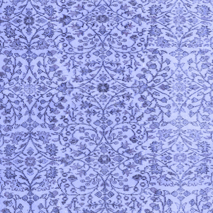 Machine Washable Persian Blue Traditional Rug, wshtr4122blu