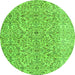 Machine Washable Persian Green Traditional Area Rugs, wshtr4122grn