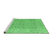 Sideview of Machine Washable Persian Emerald Green Traditional Area Rugs, wshtr4122emgrn