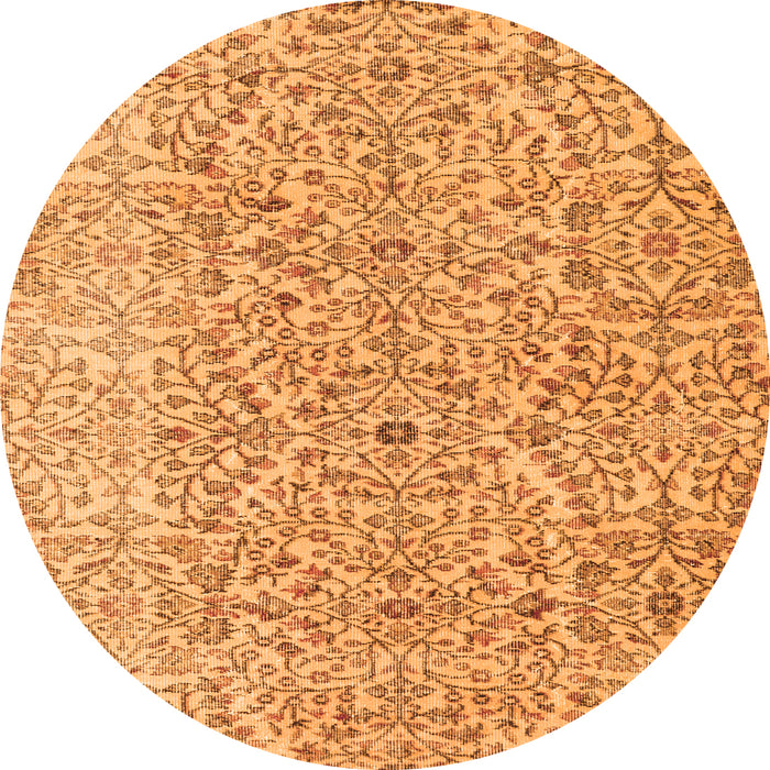 Machine Washable Persian Orange Traditional Area Rugs, wshtr4122org