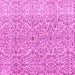 Square Persian Pink Traditional Rug, tr4122pnk
